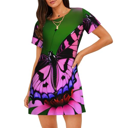 Robe de nuit légère imprimé papillon : votre tenue idéale pour les soirées cocooning