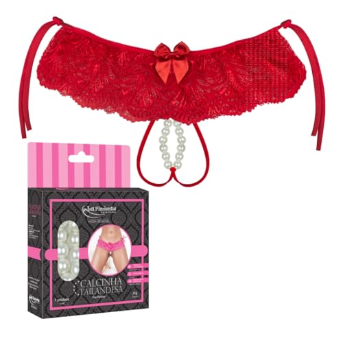CALCINHA MEGA TAILANDESA COM ESTIMULADOR DE CLÍTORIS LA PIMIENTA - VERMELHA