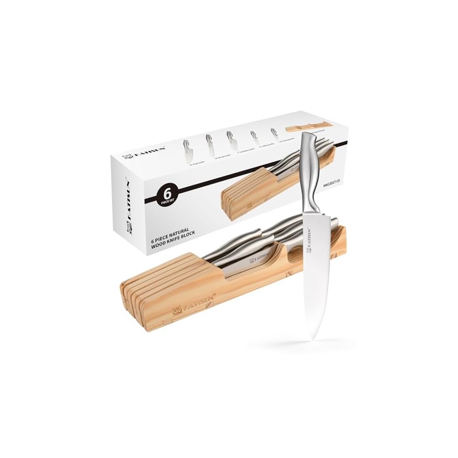 Kitchen-Knife-Set-6-Pieces-Knife-Block-Sets-with-Pine-Knives-Drawer-Organizer-Perfect-for-Home-and-Chefs-Premium-Knife-Holder-Gift-for-Holiday-and-Housewarming Kitchen Knife Set, 6 Pieces Knife Block Sets with Pine Knives Drawer Organizer, Perfect for Home and Chefs, Premium Knife Holder, Gift for Holiday and Housewarming