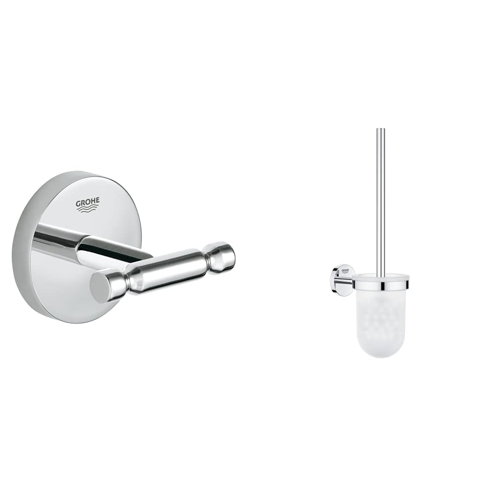 Porte-balai de WC GROHE BauCosmopolitan en finition chrome brillant