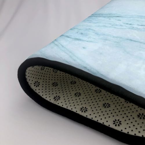 Tapis lavable marbre bleu antidérapant grand confort de sol - 8