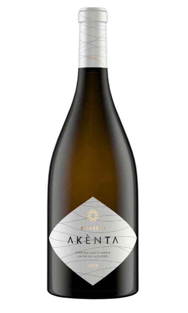Slow Sardinia - AKENTA CUVÉE 71 Vermentino di Sardegna DOC - Vino Bianco Aromatico - Perfetto per Aperitivi e Piatti di Mare - 2 Bottiglie da 75cl - Cantina Santa Maria La Palma