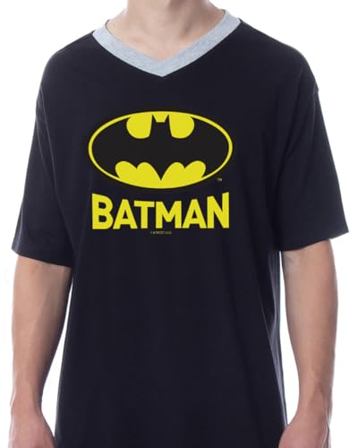 DC Comics Batman Mens' Bat Symbol Icon Nightgown Sleep Pajama Shirt4