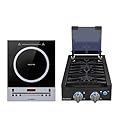 CAMPLUX Induction Cooktop and 12-Inch Propane RV Cooktop Combo