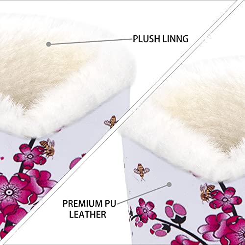Image of Pack of 2 Plush Lined Eyeglasses Holder Stand Protective Glasses Case For Desks Or Nightstands