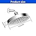 Ikaufen Shower Head - High Pressure Rain - Tool Free Installation - Bathroom High Flow Fixed Showerheads - Easy to Clean Adjustable (6 Inch Round)