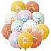 Groovy Retro Color Party Balloons Hippie Theme Smile Faces per il compleanno Festa a tema per ragazzo e ragazza Retro diverso modello Decorazione per feste Carnevale Decorazione