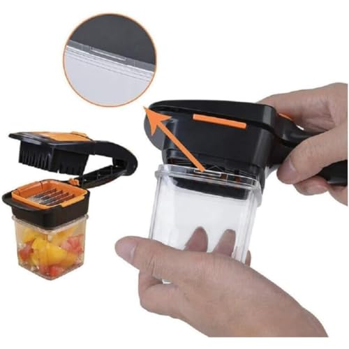 Cortador Compacto de Legumes Verduras e Frutas Fatiador Multiuso 5 em 1, Multi Fatiador