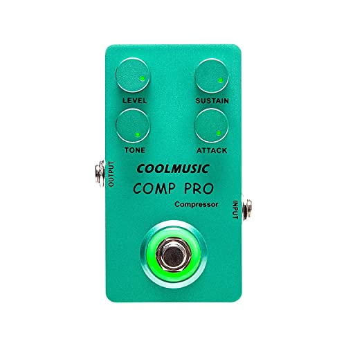 Pédale de compression Coolmusic C-CS01 True Bypass pour guitare et basse