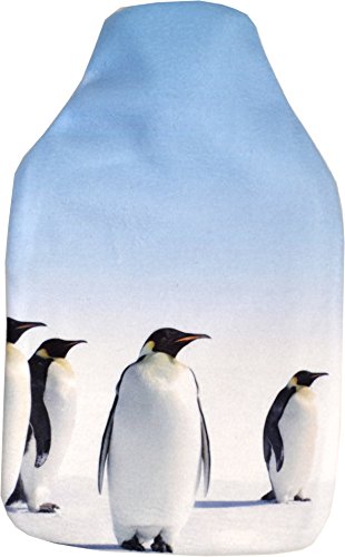 Vagabond Bags Ltd Emperor Penguins Photo Print Deluxe Funda de forro polar acolchada 2L botella de agua caliente