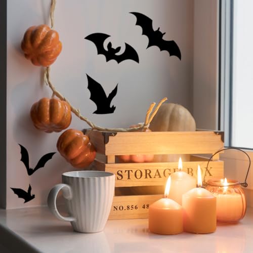 Vinilo decorativo murales murciélagos Halloween para pared miniatura 7