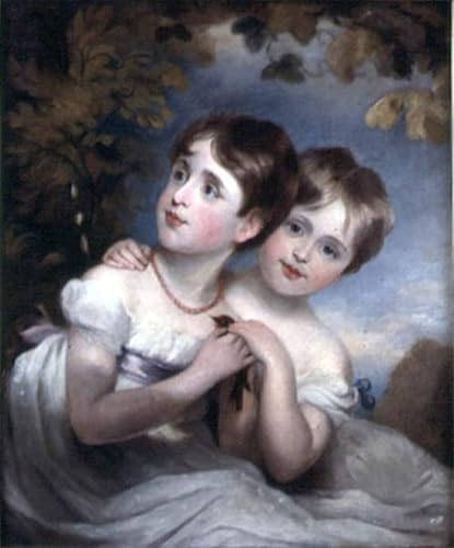 Toile peinture Deux filles avec un oiseau Carpenter
