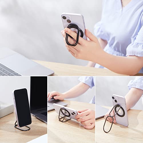 Image of Magnetic Phone Ring Holder, Removable Grip & Kickstand for MagSafe