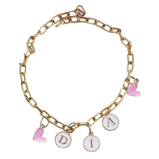 Personalized Charm Name Bracelet | Metal Chain With Enamel Charm | Bracelet for Women Girls | Customized Bracelet | Gold Plated Chain Charm Bracelet (B0D41Q59G4) Amazon Price History, Amazon Price Tracker