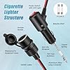 Thlevel 2 Metri Cavo di Prolunga Presa Accendisigari 16AWG 12V Spinotto Maschio Auto Adattatore per Caravan Camper Aspirapolvere