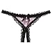 GBEN Frauen Tangas Reizvoller öffnen Höschen Tanga String Hose Spitze Unterhosen Erotisch G-String Unterhose Niedrige Leibhöhe mit Blumenspitze Thong Panty Fit Lingerie Underwear