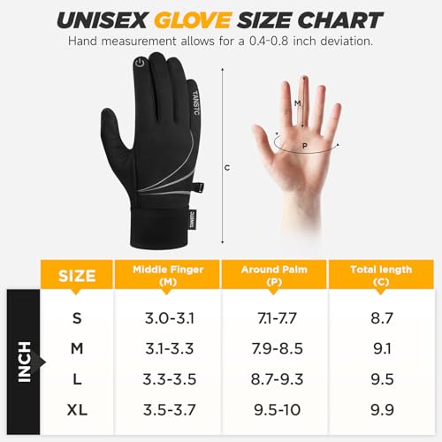 Fahrradhandschuhe Herren Damen Winter Warme HandschuheElastisch Touchscreen Thermohandschuhe Winddichte Rutschfest Skihandschuhe Winterhandschuhe Atmungsaktiv Sporthandschuhe,geburtstagsgeschenk, M