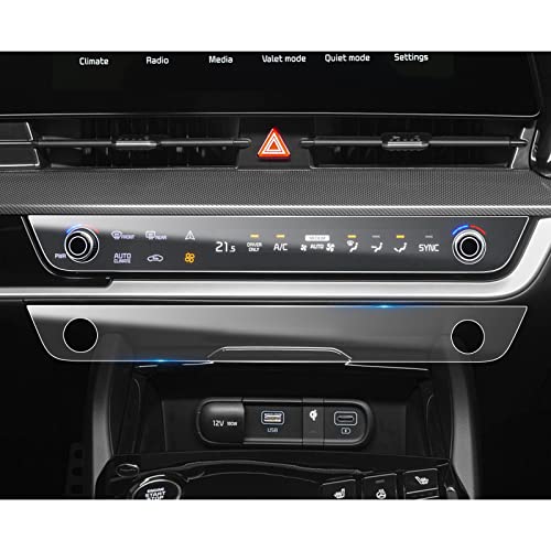LFOTPP Sportage 2022 Air Conditioning TPU Plastic Screen Protector for Kia EV6 2022 (Transparent) (Pack of 2)