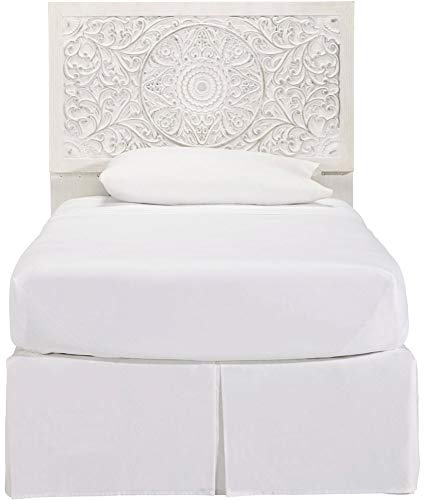 Signature Design By Ashley Paxberry Twin Boho Headboard, Distressed White #TOP3
