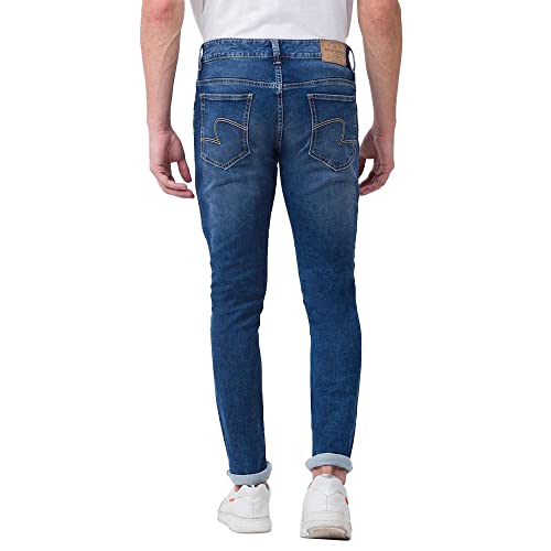 Image of Spykar Men's Skinny Fit Low-Rise Casual Jeans