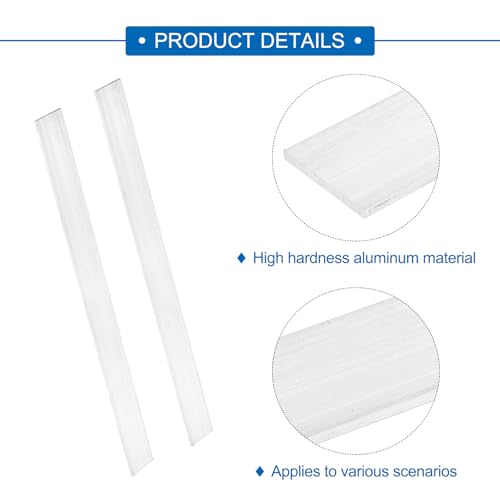 Image of MECCANIXITY 6 Pcs Square Aluminum Flat Bar, 3 /32 inch (3mm) Thick x 1-3 /8 inch (35mm) Width x 16 inch (406.4mm) Long 6061 Aluminum Flat Plate Solid New Mill Stock Silver for Industrial Building