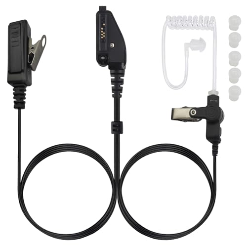 HELETUL Two Way Radio Earpiece with PTT Mic Surveillance Headset for Kenwood Multi-pin Nexedge NX200 NX300 NX500 NX3300 NX5200 NX5300 NX5400 TK3180 TK385 Walkie Talkie