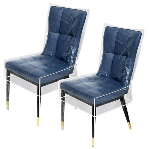 Housse de chaise en plastique transparent lot de 2 étanches
