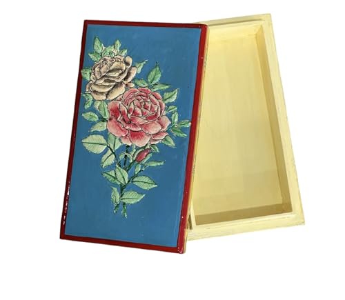 Baba Art And Crafts Paper Mache Box, Vintage Trinket & Jewellery Box, 10 * 7 Inch, Black, Classic Style, Perfect for Gifting