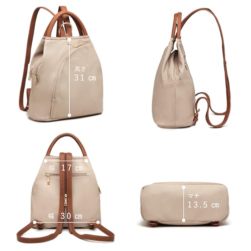 グッシオ ベーシック レザータッチ 3WAY リュック x 肩掛け x ハンドバッグ 120406 の商品画像 2