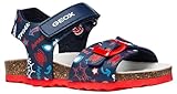 Traspirante Geox Sandali da bambino B CHALKI Boy Navy/Red 23 EU
