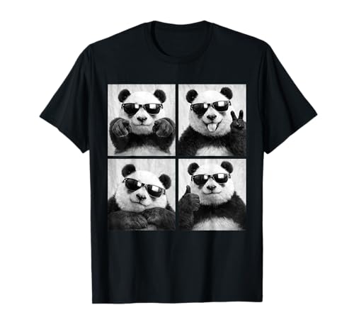 Cool Panda with Sunglasses PhotoBooth Funny Giant Panda Bear T-Shirt