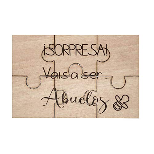 Anunciar embarazo abuelos, papás, Madrina, tíos⎪ Puzzle madera personalizado | Lulamuk Cover