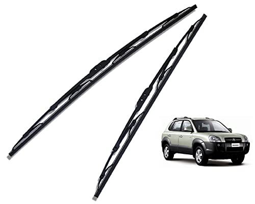 Image of Euro Care Metal Type Wiper Blade Compatibility with Hyundai Tucson Windshield Car Wiper Blade Size D-24,P-16