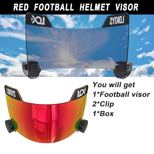 image for LOKIYS Football Visor - for Youth Football Helmets & Adult Helmets (Re