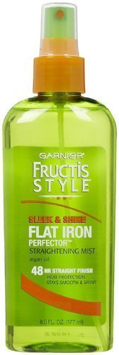 Garnier Fructis Style Sleek & Shine Flat Iron Perfector Straightening Mist 24 Hour Finish, 6 Fluid Ounce
