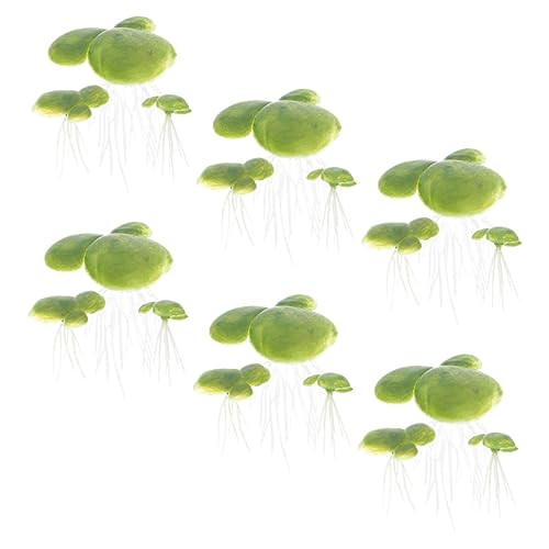POPETPOP 1 Juego Lenteja De Agua Artificial Botella De Spray De Espuma Piso De Muñecas Decoración Pecera Decoración para Peceras Hierba De Pato para Acuarios Planta De Acuario 18 Piezas