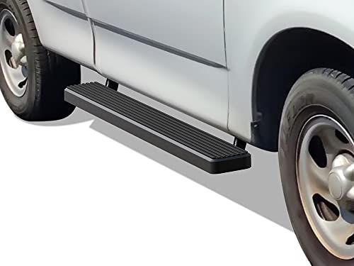 APS iBoard Running Boards 5-inch Matte Black Compatible with Ford F150 F250LD 1997-2003 Regular Cab (Include 04 Heritage)(Not for Lightning Model) (Nerf Bars Side Steps Side Bars)