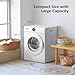 ROVSUN 1.8 Cu.Ft Portable Clothes Dryer, 1020W High End Front Load Electric Dryer, Compact Laundry Dryer with Electronic Screen Control & Stainless Steel Tub for Apartment, Home