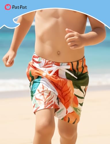 Image of PATPAT Family Matching Swimsuits Swimwear: Mommy and Me Striped Spliced One-Piece Matching Swimsuits Set
