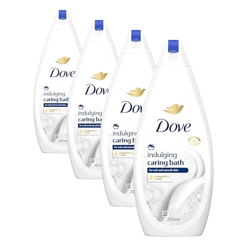 Dove Gel de Baño Cuidado Indulgente Con crema hidratante 720 ml (Paquete de 4)