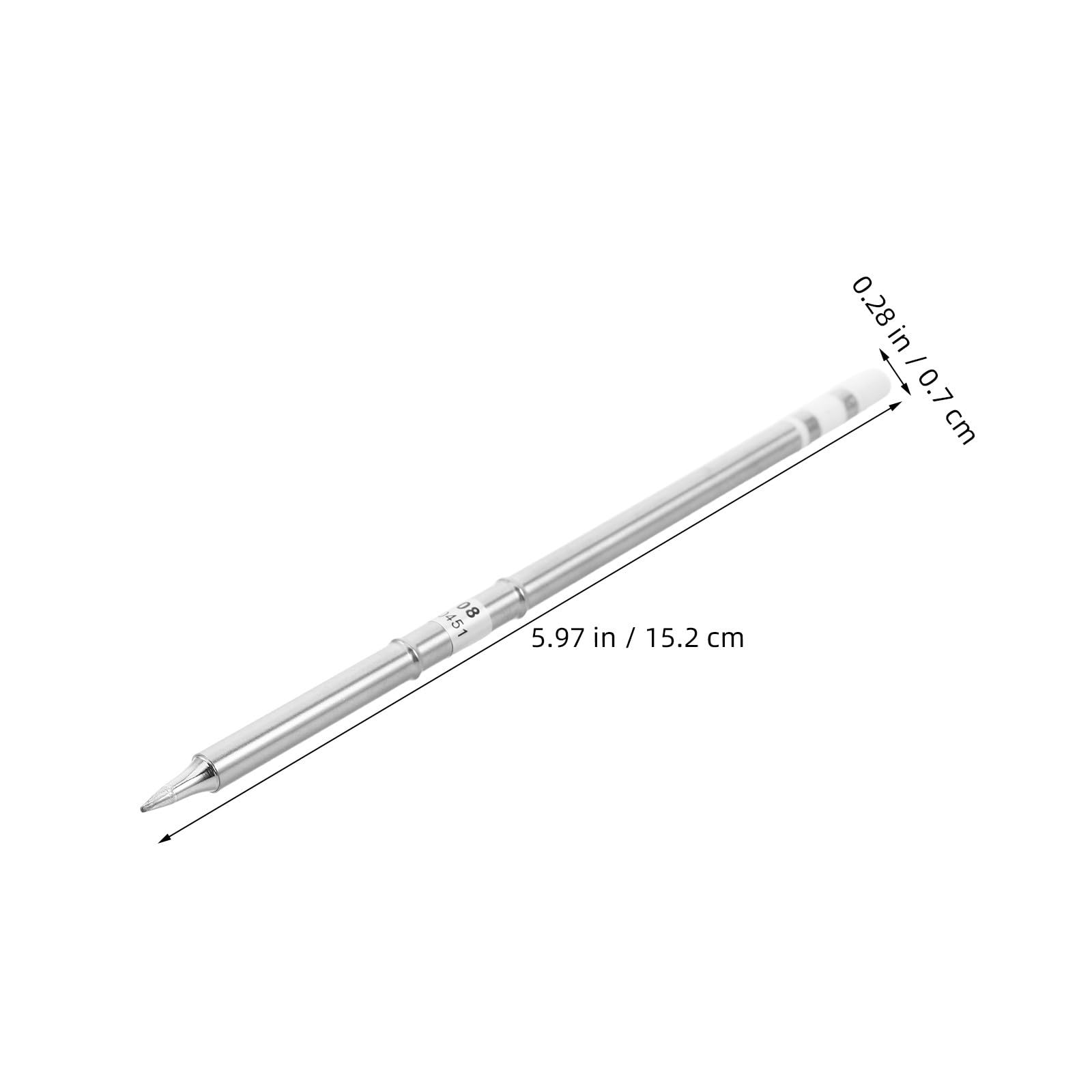 Ciieeo 10 Pezzi Kit Punte di Ricambio per Saldatore in Metallo ad Alte Prestazioni Punte Coniche e Punta Fine Compatibili con Stazione di Saldatura -951 - per Elettronica e Pcb