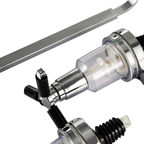 Muglio 3 Bottle Liquor Dispenser Stand Wall Mounted Dispenser Drinks Wine Spirits Steel Bar Optics Party Home Bar Butler Beer Cocktail,With 3 Liquor Bottle Pourers (3 Bottles) #TOP1