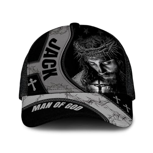 Personalized Man of God Classic Cap – Custom Name Christian Baseball Hat | Faith-Based Cap Gift for Men, Husband, Dad, Pastor (Man of God 01)