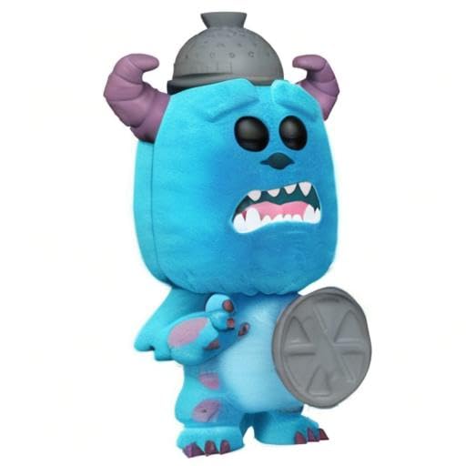 Funko POP! Disney Pixar: Monsters Inc 20th - Sulley & Lid - Flocked - Collectable Vinyl Figure - Gift Idea - Official Merchandise - Toys for Kids & Adults - Movies Fans - Model Figure for Collectors
