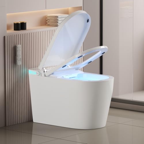 Image of Smart Toilet with Bidet Built In Heated Seat Auto Flush Manual Seat&Lid