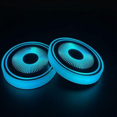 LED Cup Holder Lights for All Models, 2pcs LED Car Coasterss with 7 Colors Luminescent Light Cup Pad, USB Charging Cup Mat for Drink Coaster Accessories Interior Decoration Atmosphere Light Cover