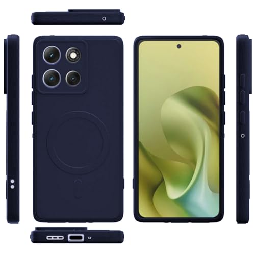 Image of Back Cover | MagFit Ring Design (Non-Magnetic) | Shockproof Protection | Anti-Slip Grip | Raised Camera Edges | Slim Protective Case for Motorola Moto G86 5G / G86 Power 5G (Steel Blue)