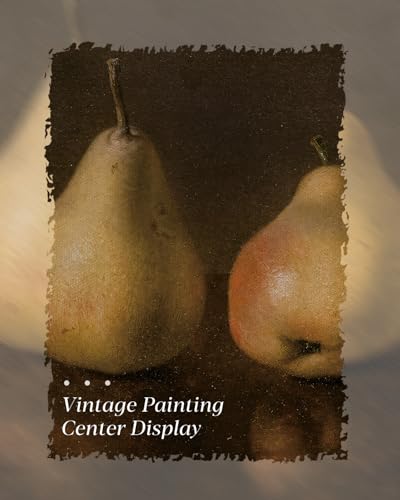 Image of HUARCEY Gold Framed Vintage Wall Art for Living Room, Pear Fruits Painting Prints Shelf Decor for Kitchen, Aesthetic Bedroom Wall Art Decor, Christmas Gift for Friends or Family (Two Pears - 8 inchx10 inch)