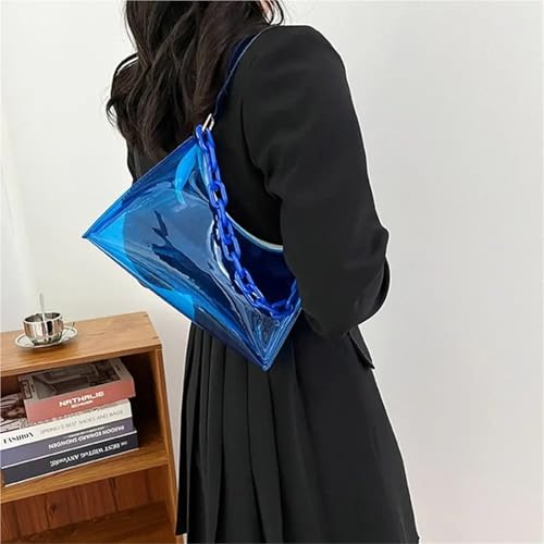 Ladies Jelly Bags PVC Clear Bag Underarm Bags Casual Women Summer Handbags Purse Cell Phone Shoulder Bag4