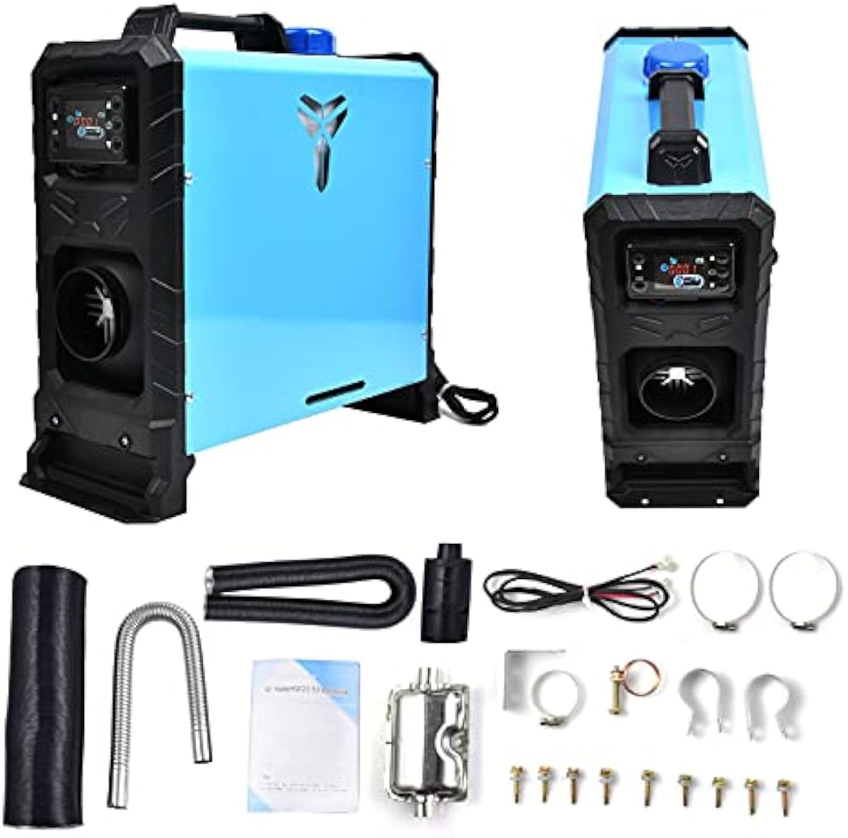 正規登録店 車用ヒーター 軽油 エアヒーター カーヒーター 灯油ヒーター リモコン付き Lcdスクリーン付き 一体式 自動車用後付暖房 単穴 低燃費 ガラス凍結防止 除雪 除霜 ディーゼルヒーター 船舶 トラック バン キャンピングカー バスに適用 車載暖房 低燃費エア